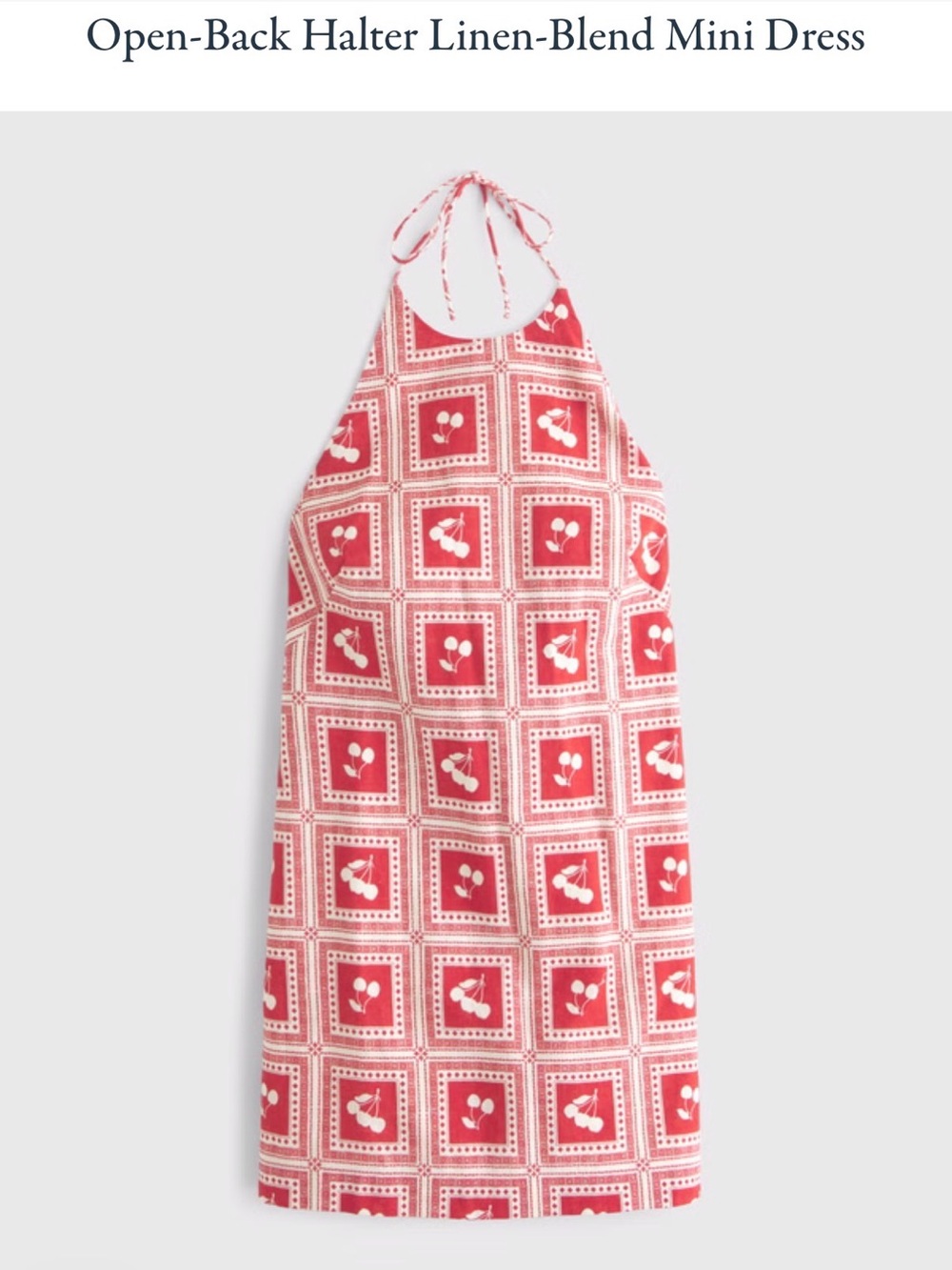 Abercrombie & Fitch Red and White Halter Dress